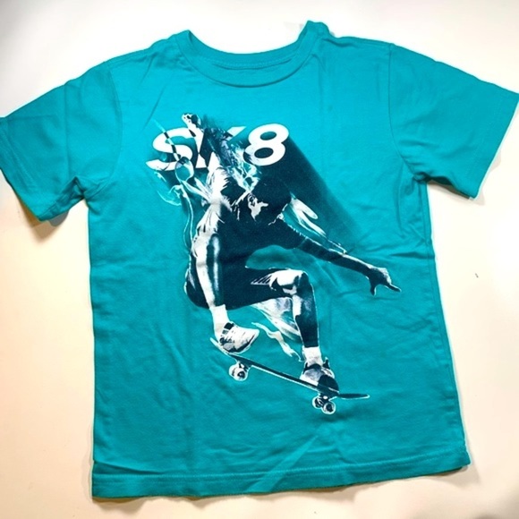 Children’s Place | Teal Graphic Skateboard Short Sleeve - Picture 2 of 5